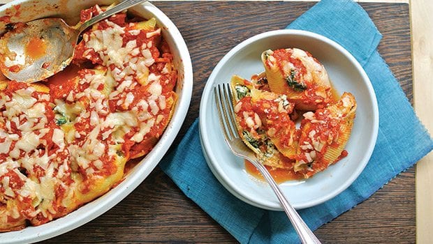 Filled with love: Artichoke Cheese Stuffed Shells combine best of potluck, supper
