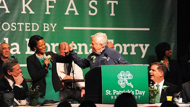 Dorcena Forry leads festivities at St. Patrick’s Day Breakfast