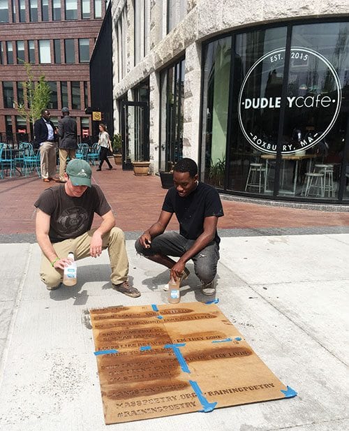 Mass Poetry installs latest sidewalk poems