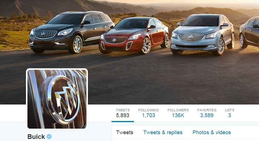 Remember the time Buick retweeted your here’s-my-new-car photo? We do.