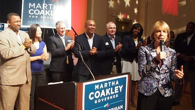 Coakley, Baker tout support in black, Latino communities