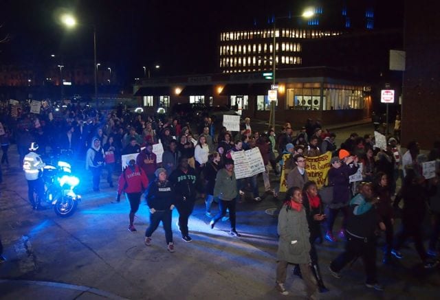 Thousands of Boston marchers take to the streets in Ferguson protest Thousands of Boston marchers take to the streets in Ferguson protest