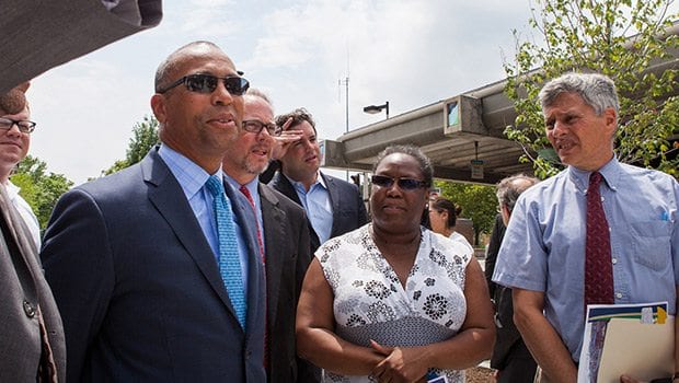 Patrick tours Jackson Square, touts investments Patrick tours Jackson Square, touts investments