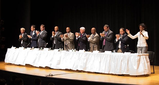 Mayoral candidates face school students at Roxbury forum