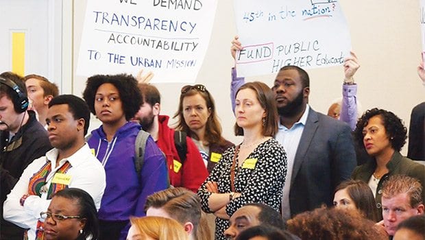 UMass students, staff voice concerns at trustee meeting