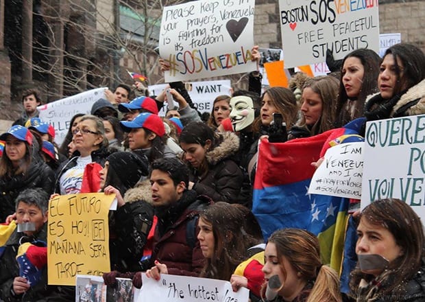 Expats participate in Venezuelan protests in Boston