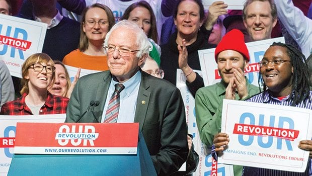 Senators Bernie Sanders and Elizabeth Warren hold rally on workers’ issues