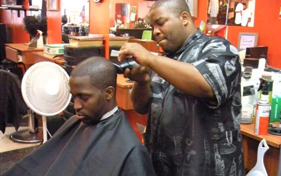 Hyde Park barber cuts and converses with style