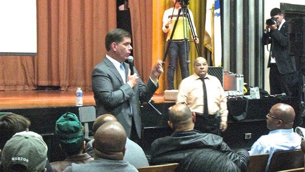 Mayor Martin Walsh addresses resident questions in Roxbury forum