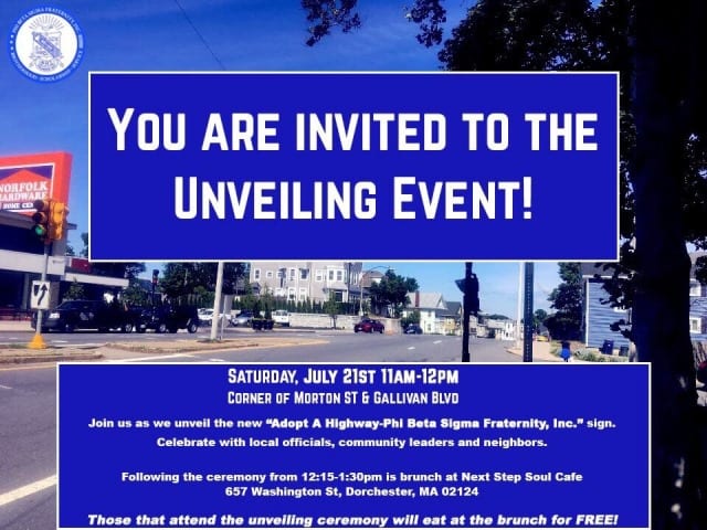 Adopt A Highway – Phi Beta Sigma Fraternity, Inc. Sign Unveiling