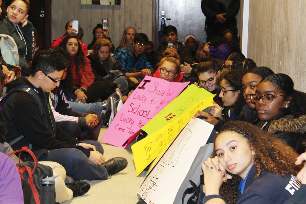 Students ‘die-in’ protest school closures