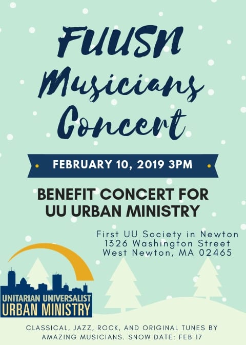 FUUSN Musicians Concert (Benefit for the UU Urban Ministry of Roxbury)