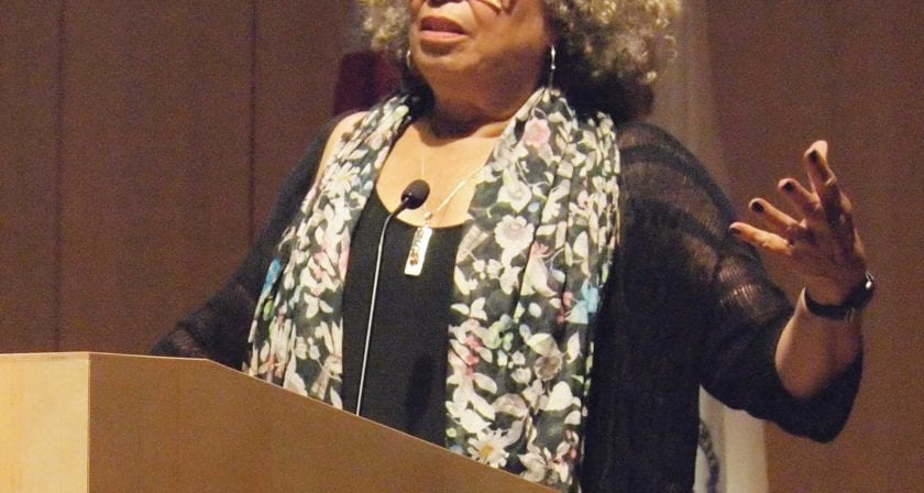 Angela Davis at the Copley Library. PHOTO: SAPHIA SUAREZ