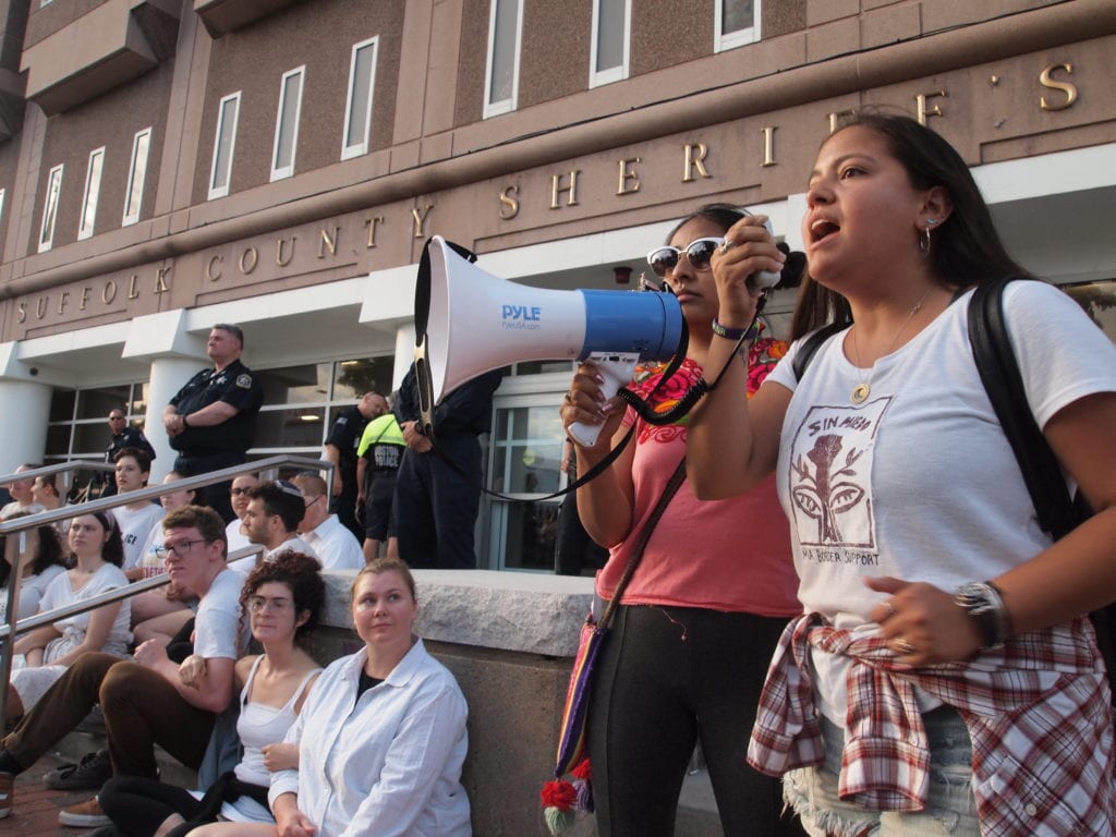 Activists protest against detention centers
