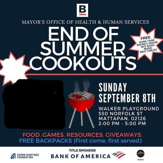 END OF SUMMER COOKOUT