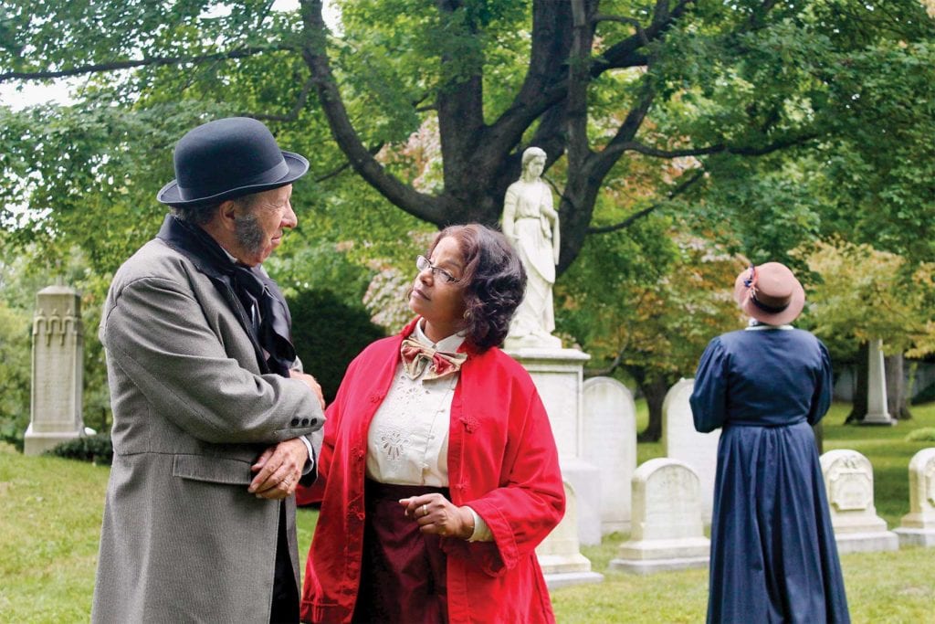 Mount Auburn cemetery comes alive in performance of ‘The America Plays’