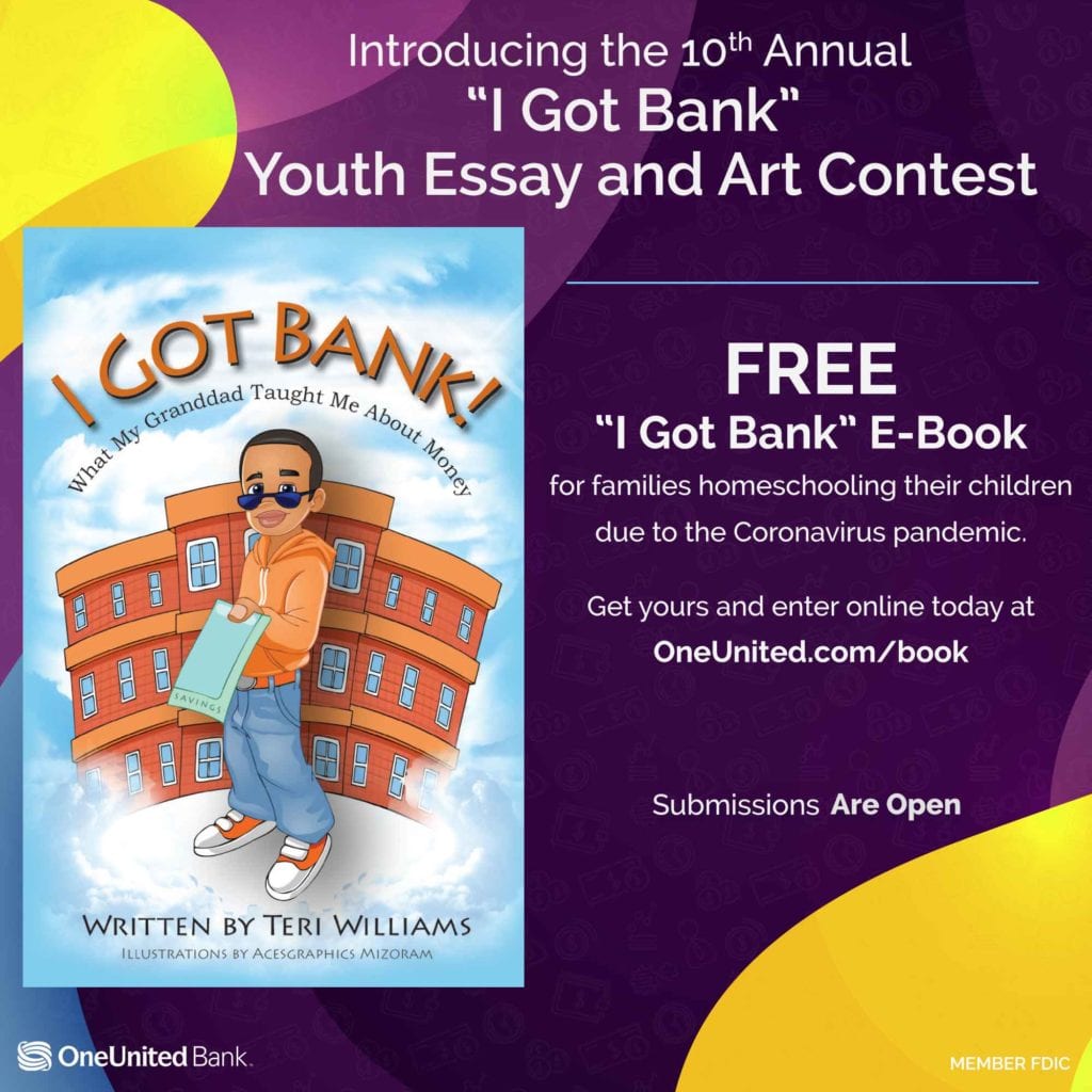 OneUnited Bank announces 10th Anniversary “I Got Bank” National Financial Literacy Contest for Youth