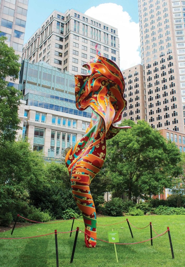 Yinka Shonibare ‘Wind Sculpture’ installed on Rose Kennedy Greenway