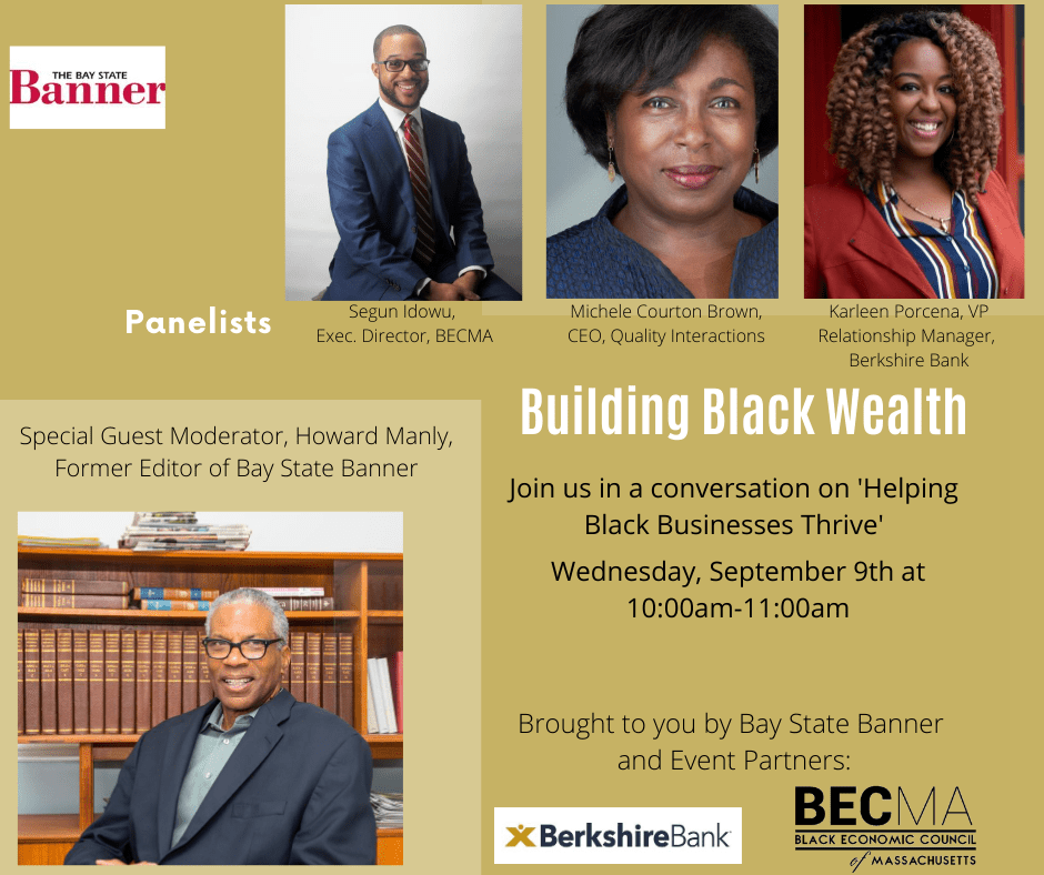 A Conversation on Building Black Wealth The Bay State Banner