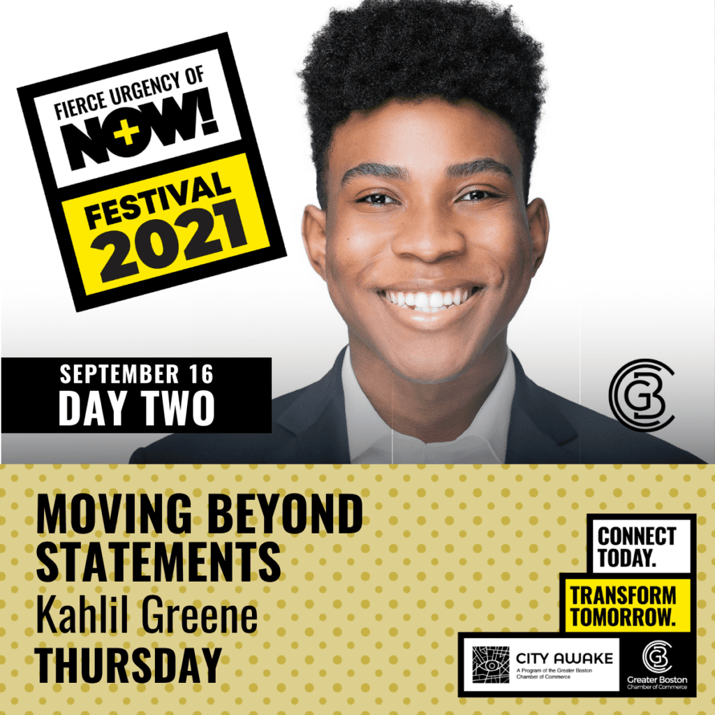 Moving Beyond Statements featuring Kahlil Greene – Fierce Urgency of Now festival