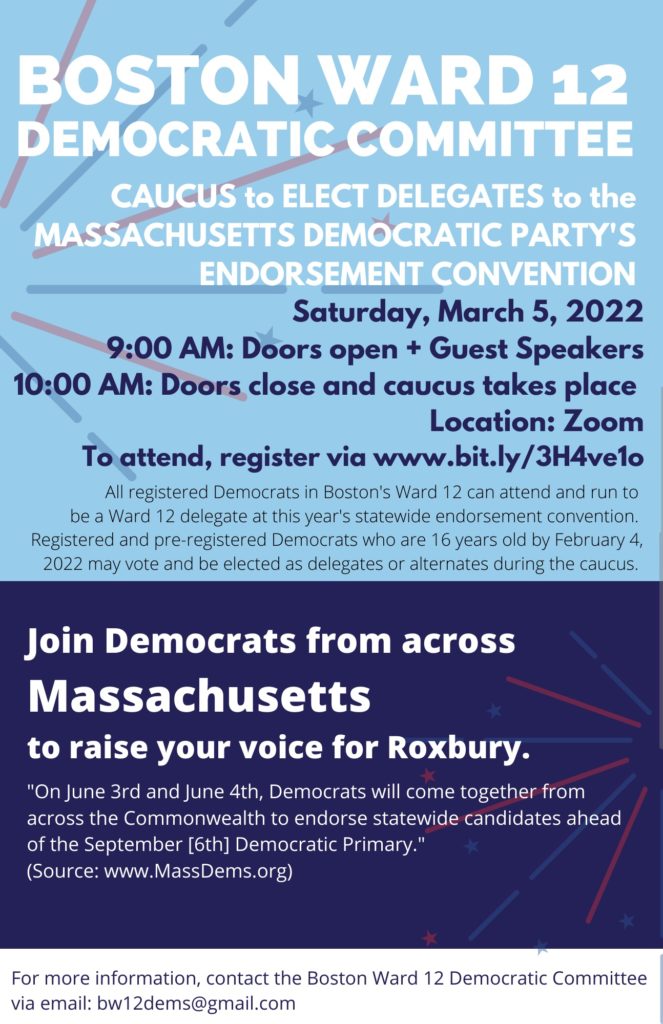 Boston Ward 12 Democratic Committee Caucus