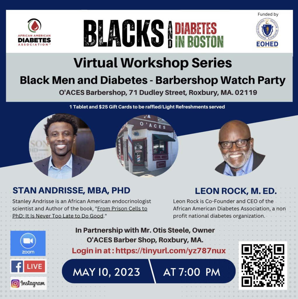 Black Men and Diabetes – Virtual Diabetes Workshop Series