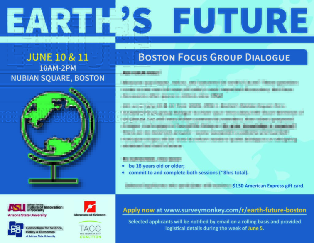 Focus Group | Share Your Ideas about the Earth’s Future