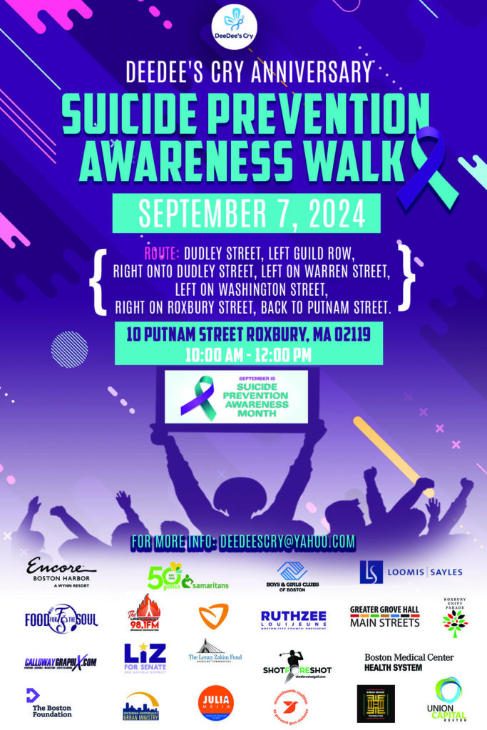 DeeDee’s Cry Anniversary Suicide Prevention Awareness Walk