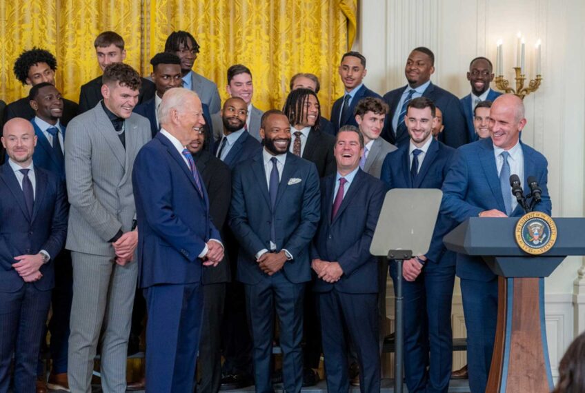 UConn Huskies celebrate back-to-back NCAA titles during White House visit