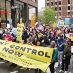 Activists march for rent control