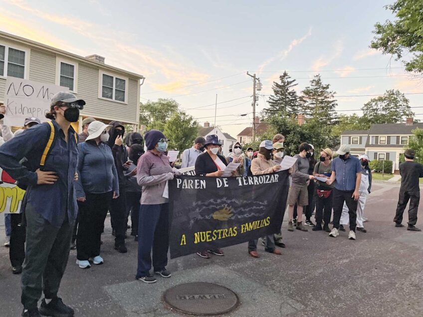 Protesters call on Gov. Healey to end Dept. of Correction’s cooperation with ICE