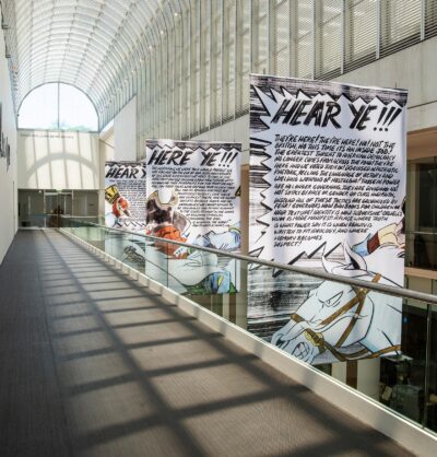 Mark Thomas Gibson’s town crier sounds the alarm from the MFA