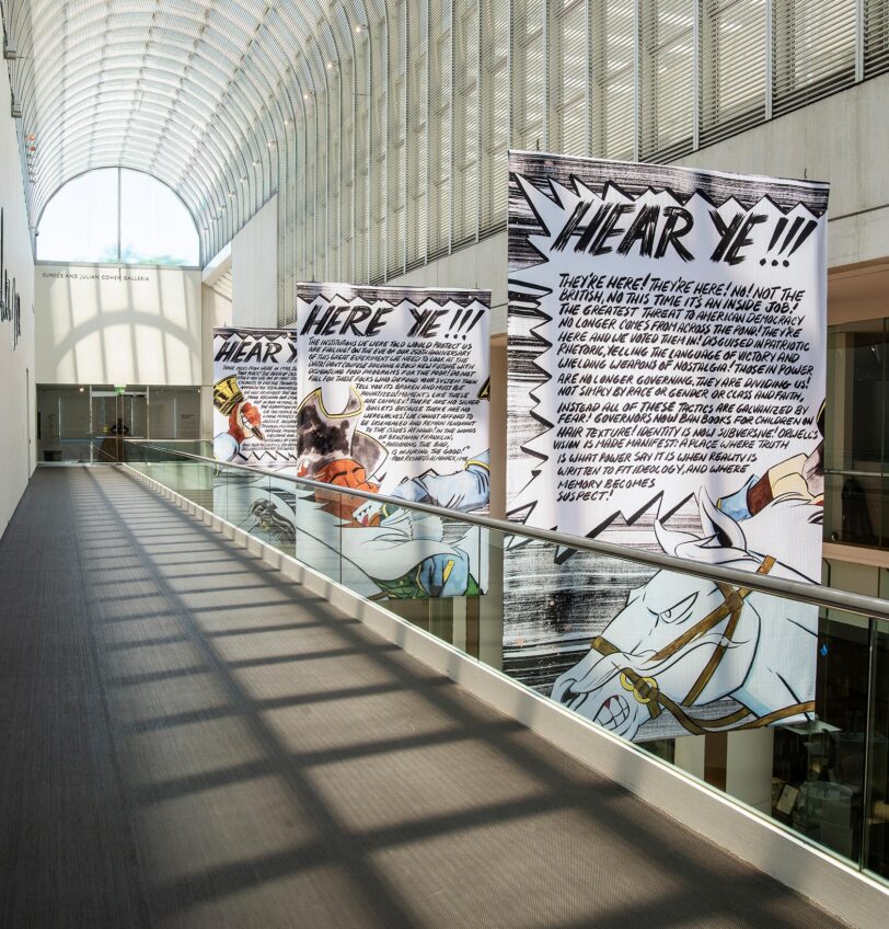 Mark Thomas Gibson’s town crier sounds the alarm from the MFA