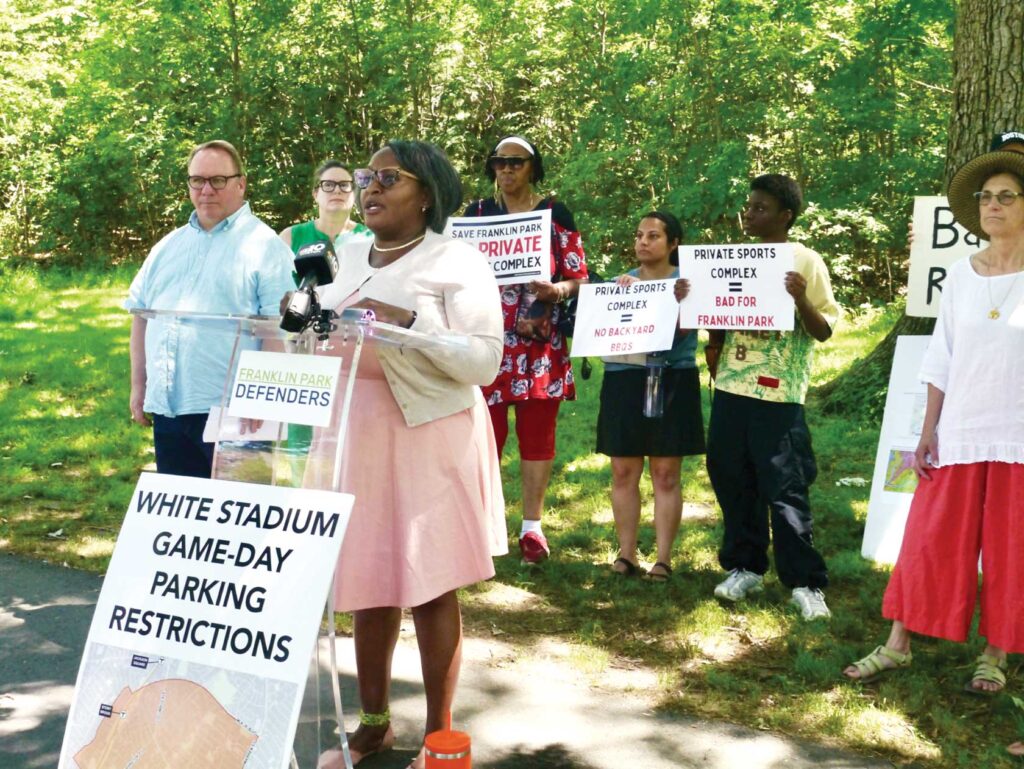 Franklin Park Defenders blast city’s White Stadium traffic plan