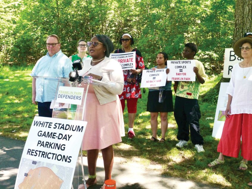 Franklin Park Defenders blast city’s White Stadium traffic plan