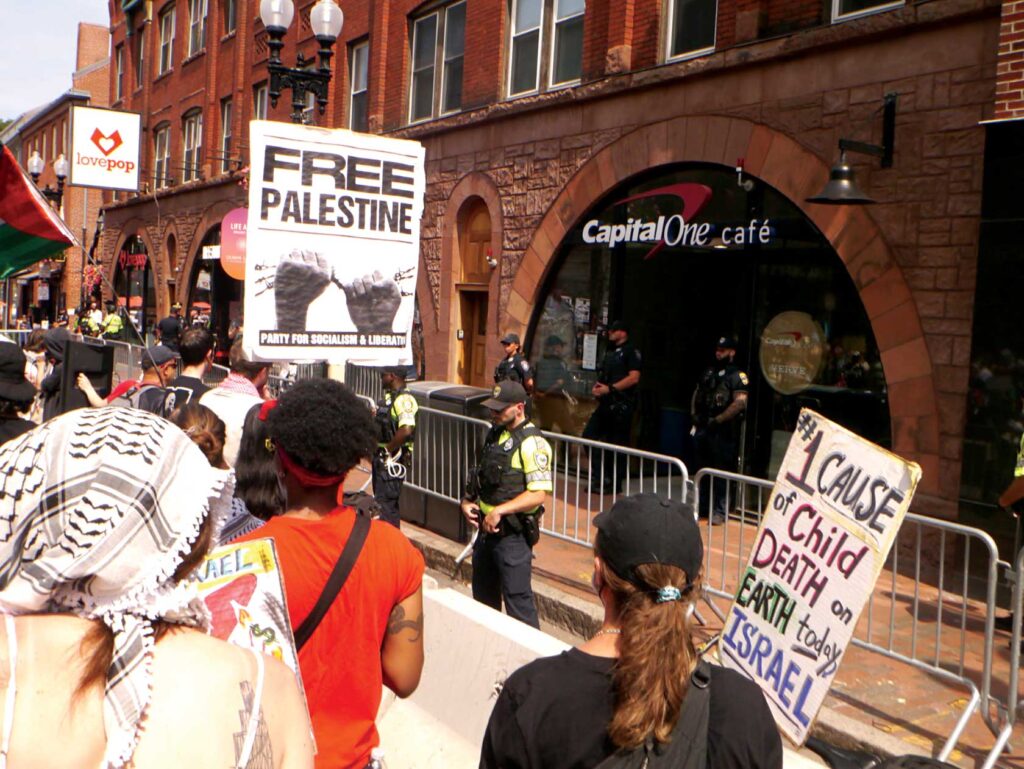 Protestors target Capital One’s ties to Israeli arms manufacturer