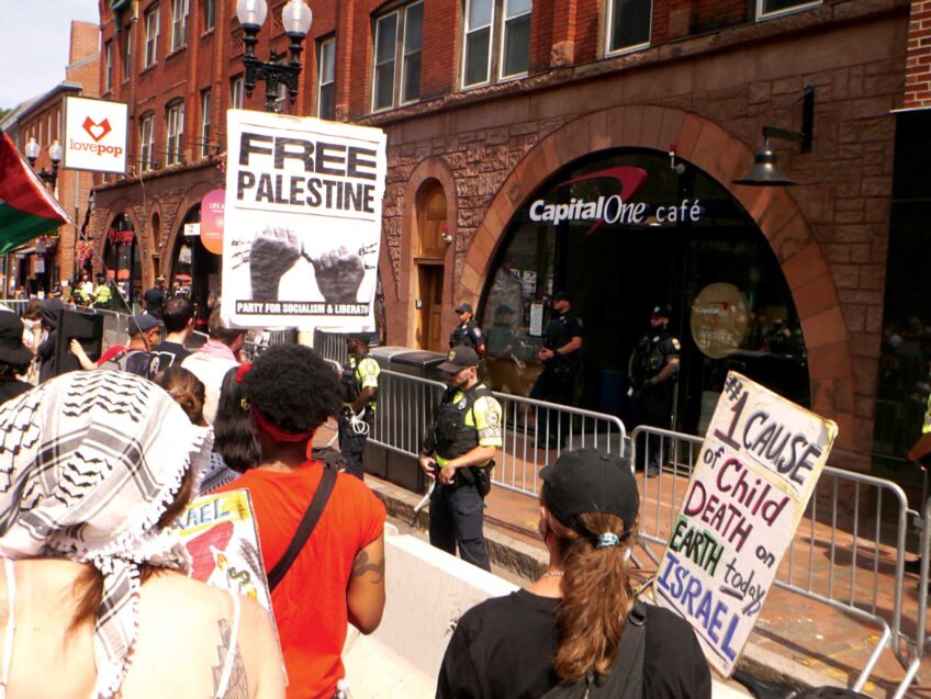 Protestors target Capital One's ties to Israeli arms manufacturer