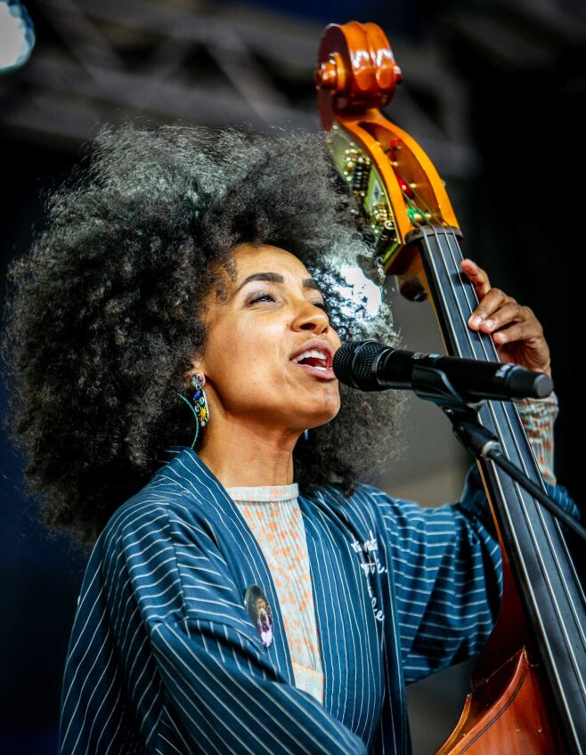 Five-time Grammy winner Esperanza Spalding shines at Newport Jazz Festival